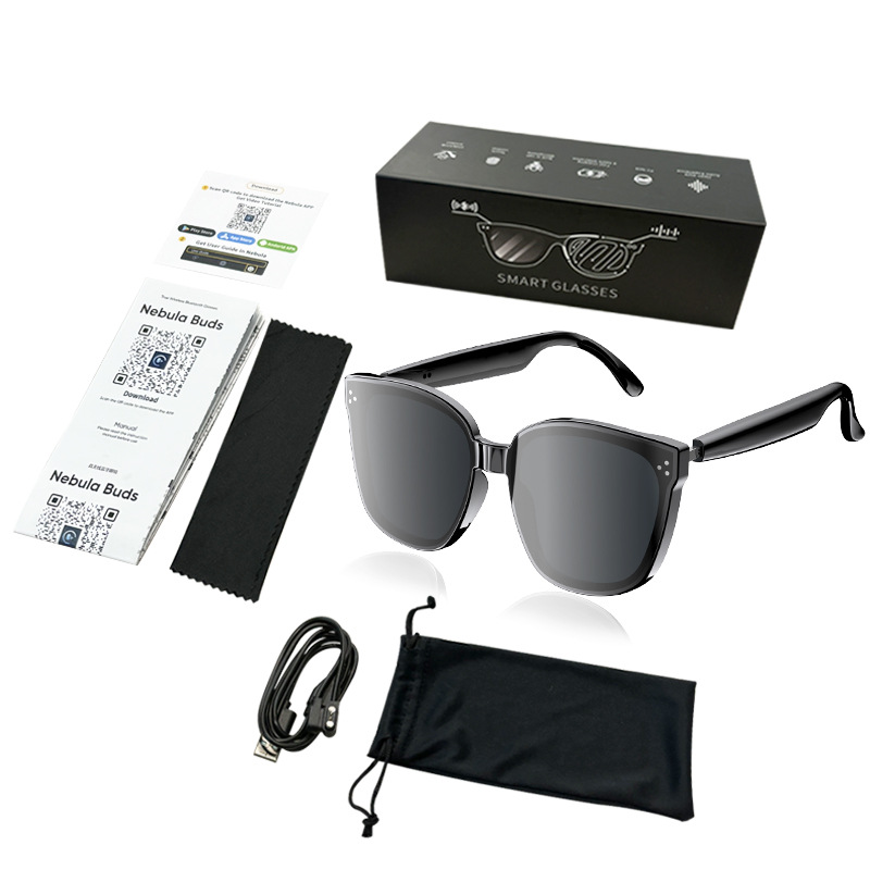 Smart Audio Glasses Bluetooth Polarized - AI翻訳メガネ スマートセルフプライミングサングラス フィルタリング偏光レンズ オーディオ内蔵マイク＆スピーカー タッチ＆音声アシスタント