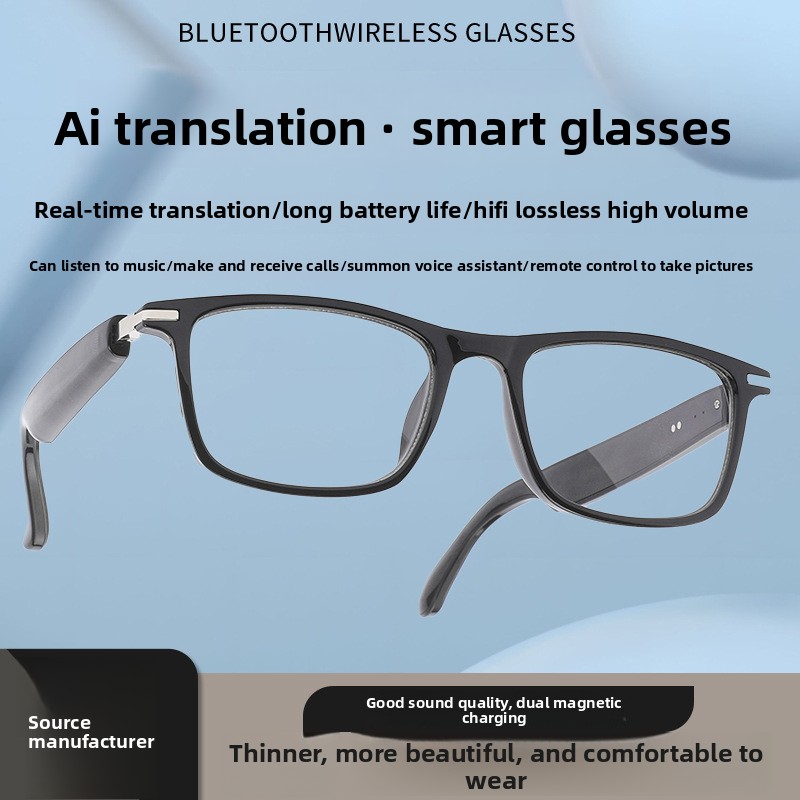 Smart Sunglasses Open Ear Music Calls - AI搭載スマートBluetoothグラス。大人気！開放型イヤホンでクリアな音質を実現。通話、音楽、ナビゲーションに最適。超長時間のバッテリー駆動。