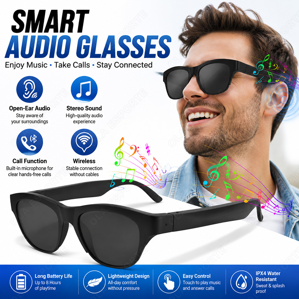 Smart Audio Glasses Bluetooth Polarized - スマートオーディオグラス Bluetooth 5.3 タッチコントロール 音楽再生 ハンズフリー通話