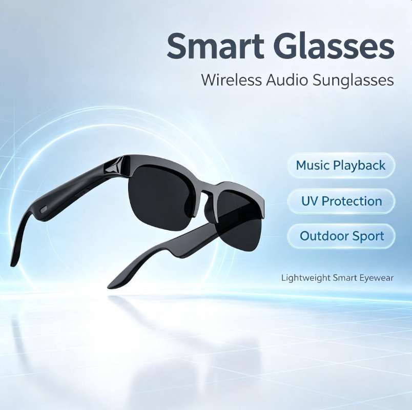 Smart Sunglasses Open Ear Music Calls - 2026スマートオーディオサングラス Bluetooth通話対応 オープンイヤー音楽再生 UVカット アウトドアスポーツスマートグラス