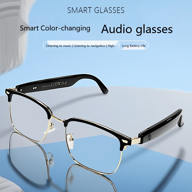 Blue Light Blocking Smart Audio Glasses - スマートオーディオ Bluetoothグラス ブルーライトカットレンズ AI翻訳機能付き ビジネス用