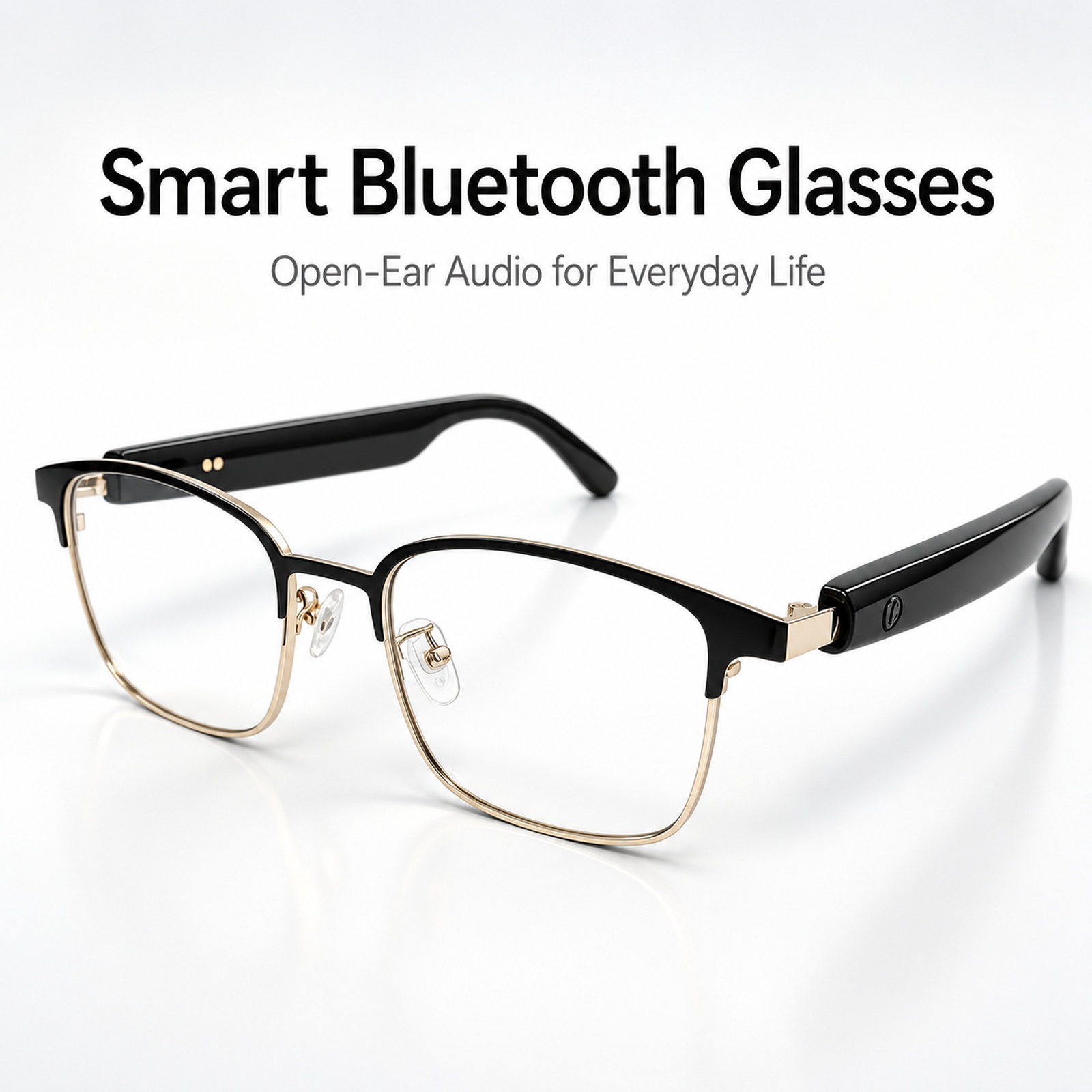 Photochromic Smart Sunglasses Audio - 運転やサイクリング用のBluetoothメガネ、オープンイヤーオーディオ、スマートAI音声コントロール、フォトクロミックサングラス、オフィス用スマートグラス