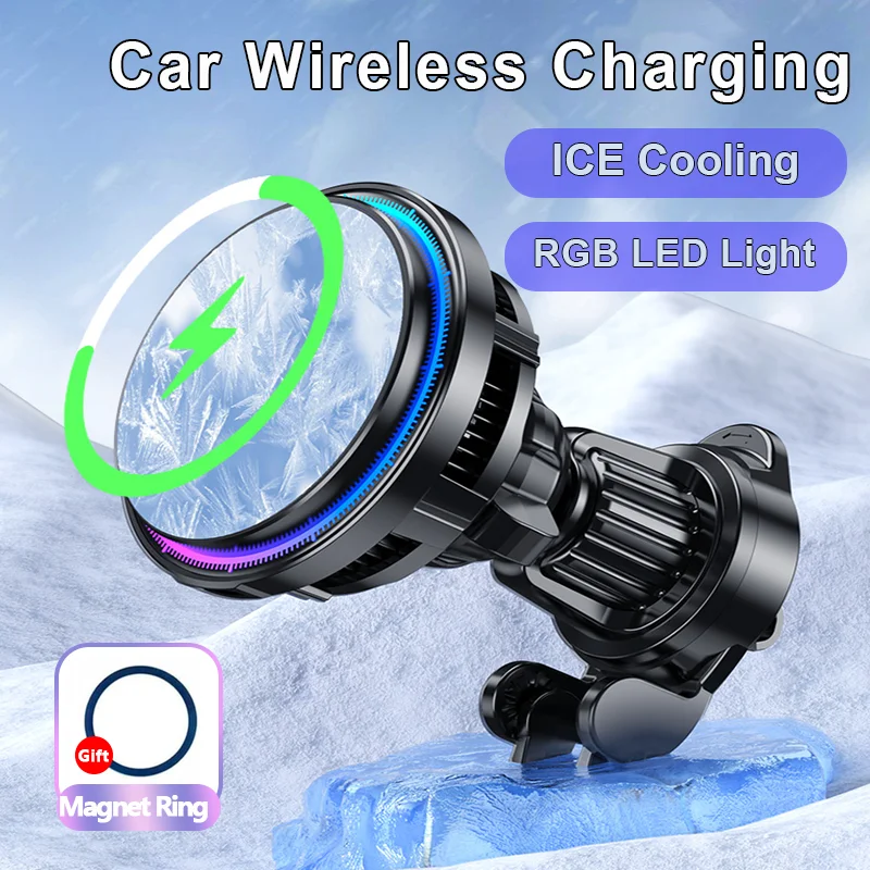 Smart Glasses Magnetic Charging Cable - iPhone 16/15/14/13/12 Pro Max対応 マグネット式ワイヤレス車載充電器スタンド (急速充電対応、MacSafe互換)