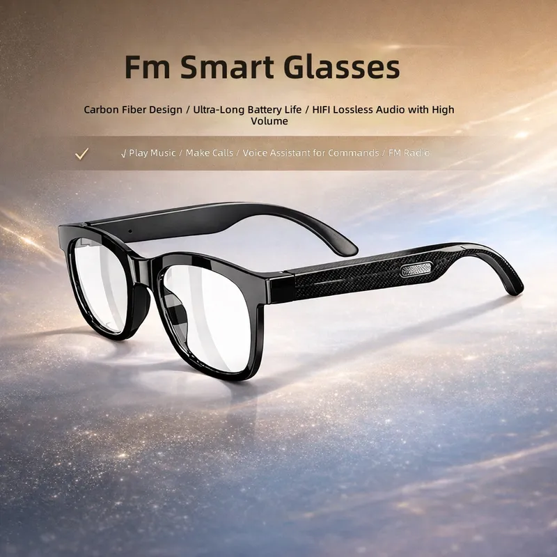Photochromic Smart Sunglasses Audio - スマートBluetoothグラス FMラジオ カーボンファイバー調光サングラス ワイヤレスオーディオアイウェア 男女兼用 アウトドアサイクリング用