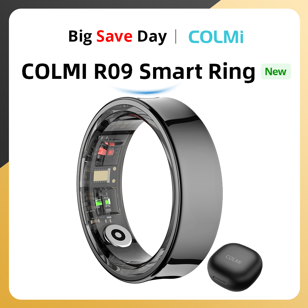 2024 COLMI R09 スマートリング男性女性充電ケー - Smart Ring Health Tracker Blood Oxygen のレビューと価格