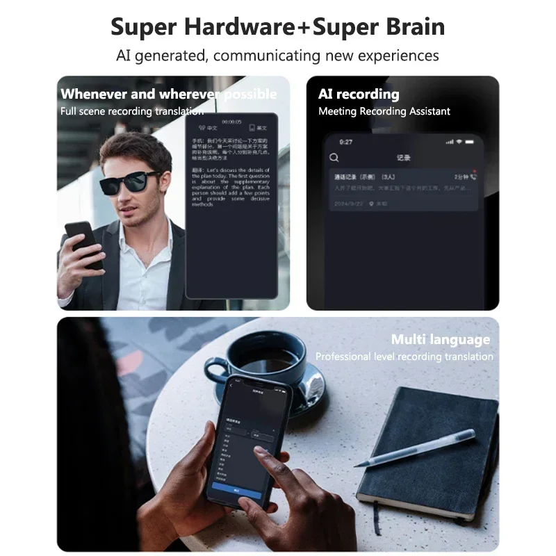 AI翻訳メガネ スマートセルフプライミングサングラス フィル - Smart Audio Glasses Bluetooth Polarized のレビューと価格