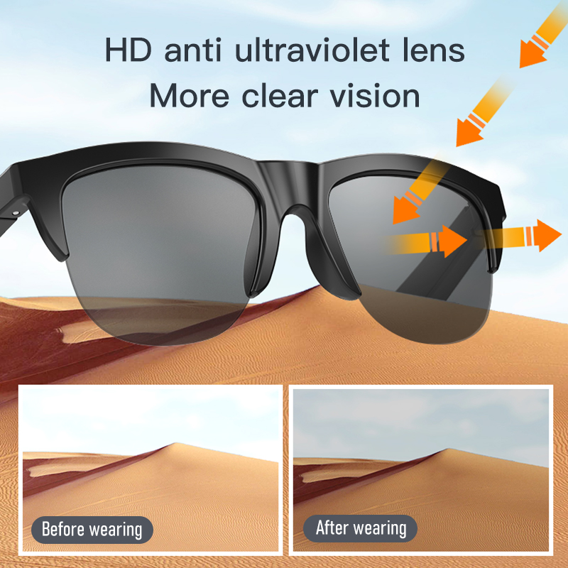 骨伝導機能付きタッチベースのインテリジェント Bluetoo - Bone Conduction Sunglasses Sports のレビューと価格