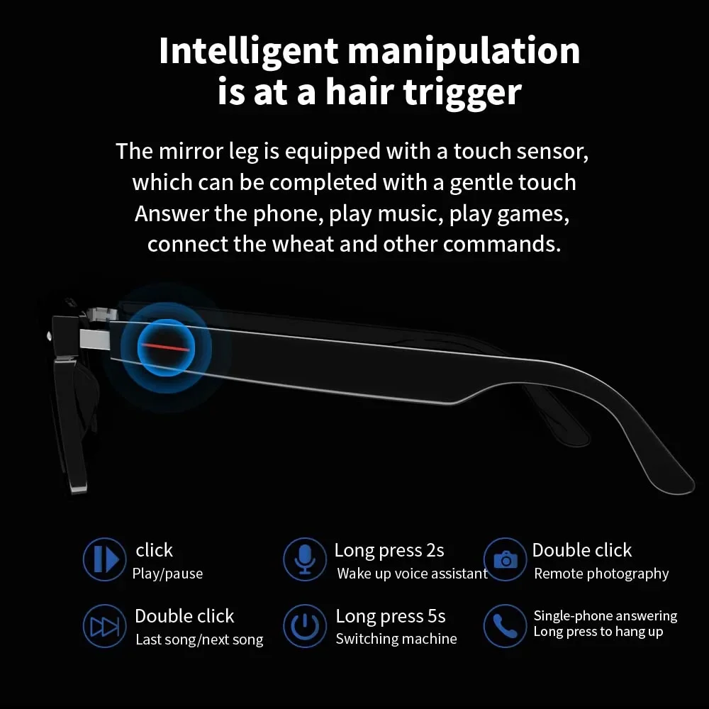 VIKEFON E13 スマートグラス。ブルーライトカット機 - Smart Audio Glasses Bluetooth Polarized のレビューと価格