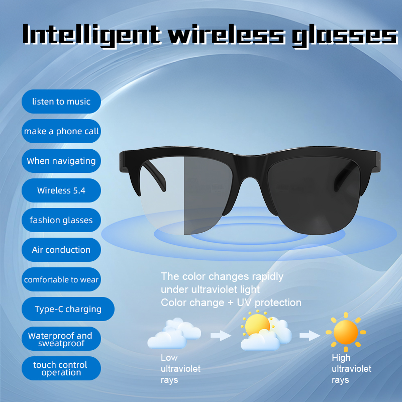 スマートグラス フォトクロミック Bluetooth ワイヤ - Smart Audio Glasses Touch Control のレビューと価格