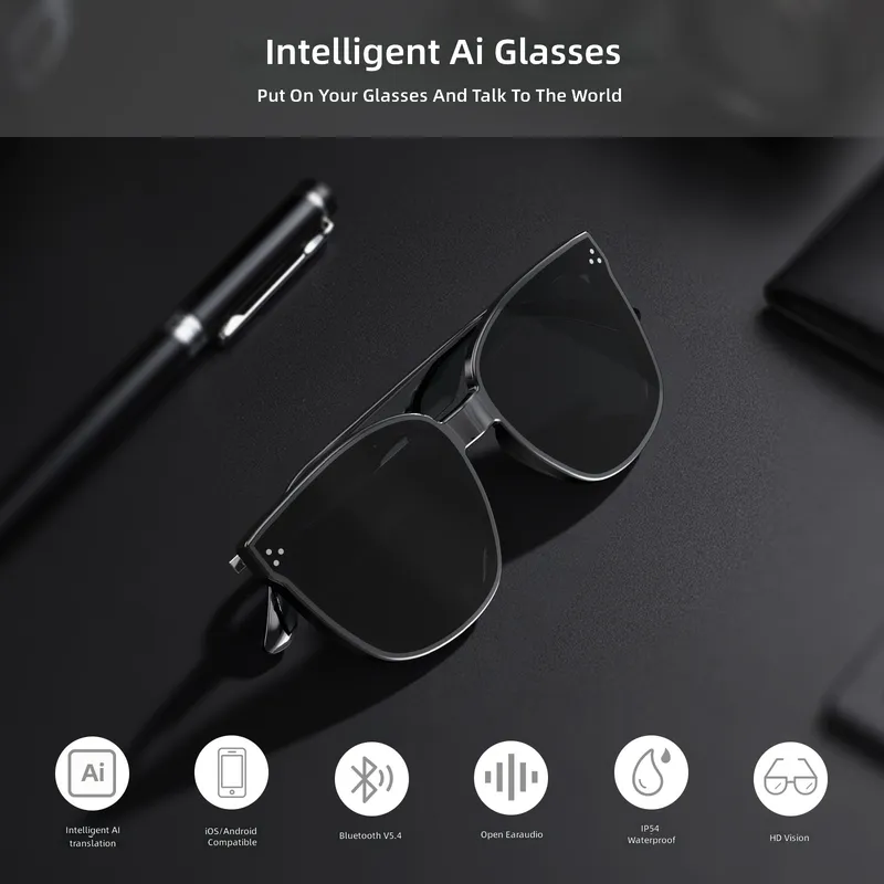 スマートグラス骨伝導Bluetoothヘッドフォンワイヤレス - Bone Conduction Sunglasses Sports のレビューと価格