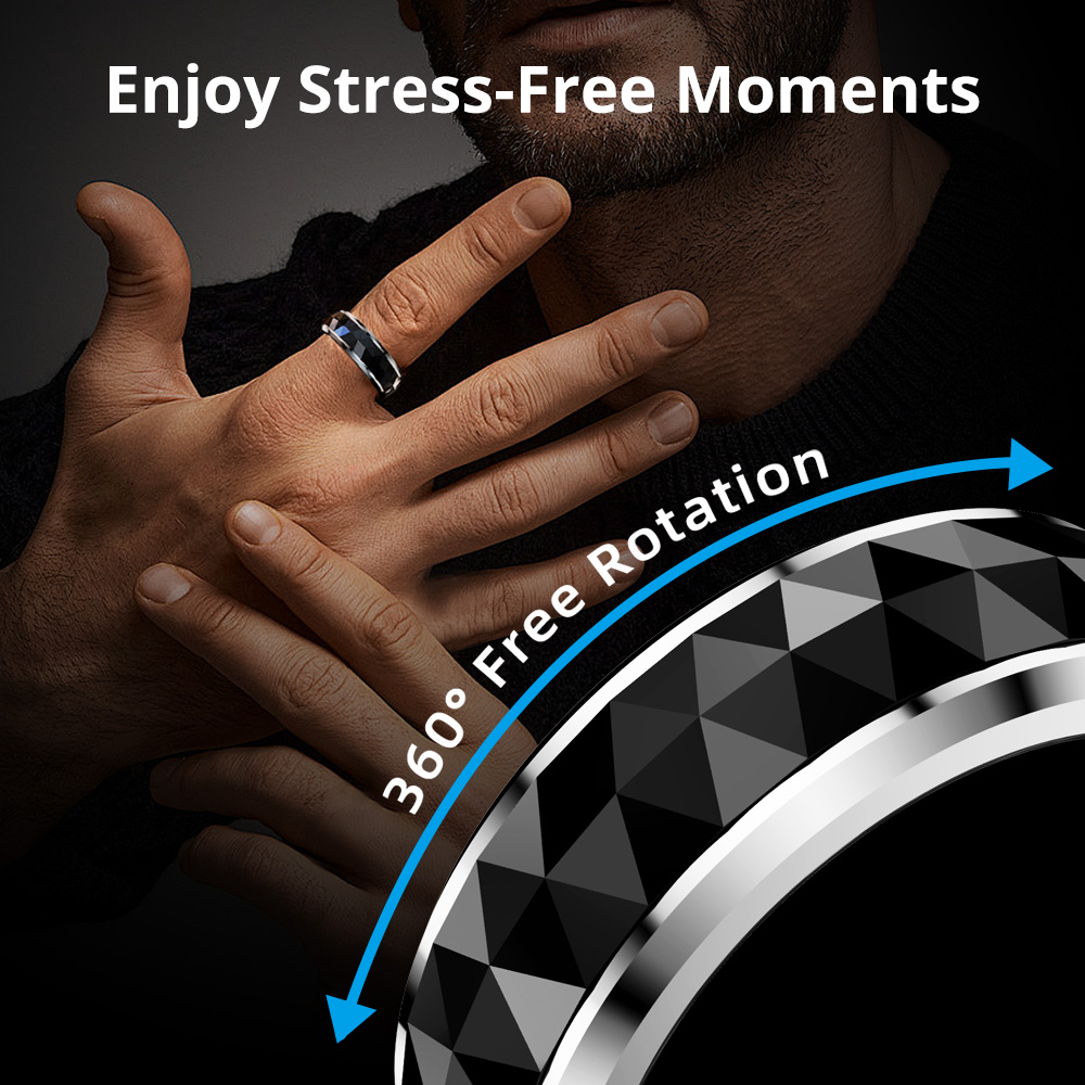 男性用スマートフィジェットスピナー,不安を和らげるリング,充 - Smart Ring Health Tracker Blood Oxygen のレビューと価格