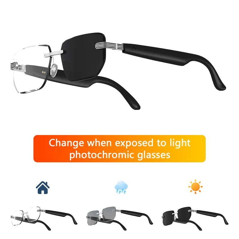スマートAI翻訳メガネ Bluetoothオーディオサングラ - Photochromic Smart Sunglasses Audio のレビューと価格