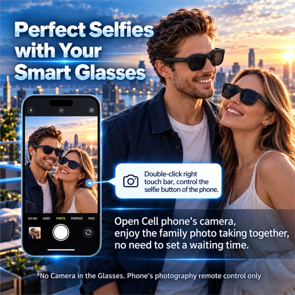 スマートオーディオグラス、Bluetoothワイヤレスヘッド - Smart Audio Glasses Touch Control のレビューと価格