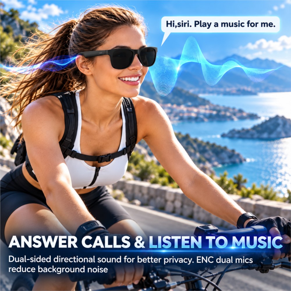 スマートオーディオグラス、Bluetoothワイヤレスヘッド - Smart Audio Glasses Touch Control のレビューと価格