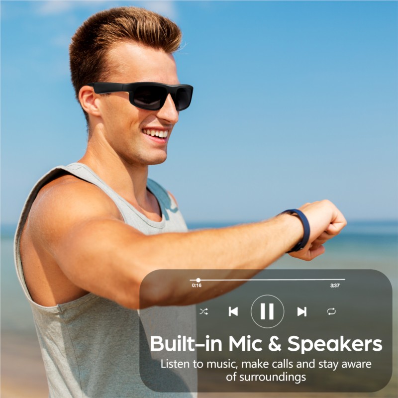 EchowearスマートBluetoothメガネ骨伝導サング - Bone Conduction Sunglasses Sports のレビューと価格