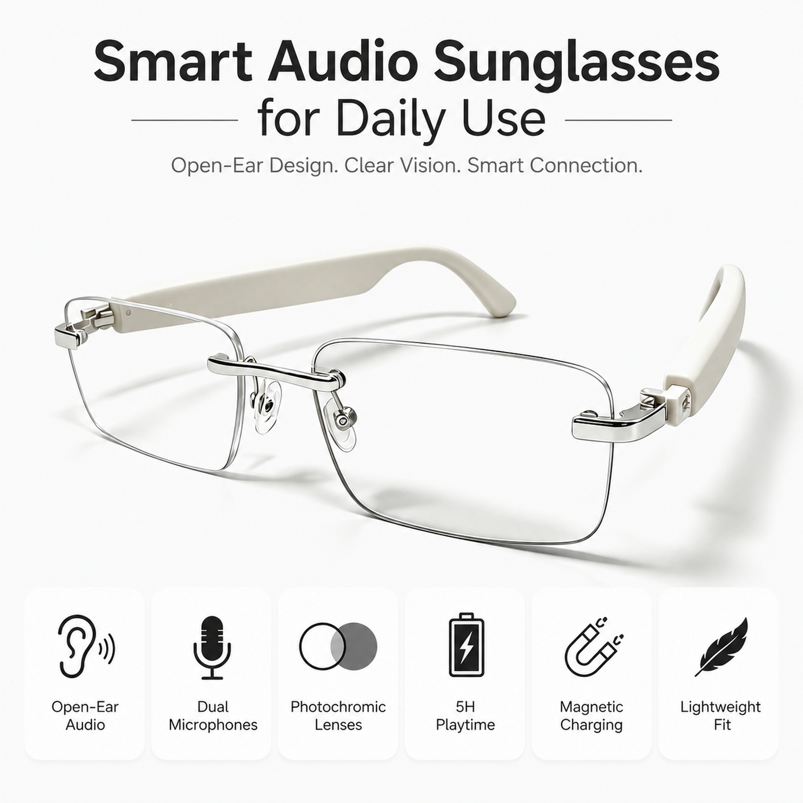 調光スマートグラス アップグレード版 Bluetoothオー - Photochromic Smart Sunglasses Audio のレビューと価格