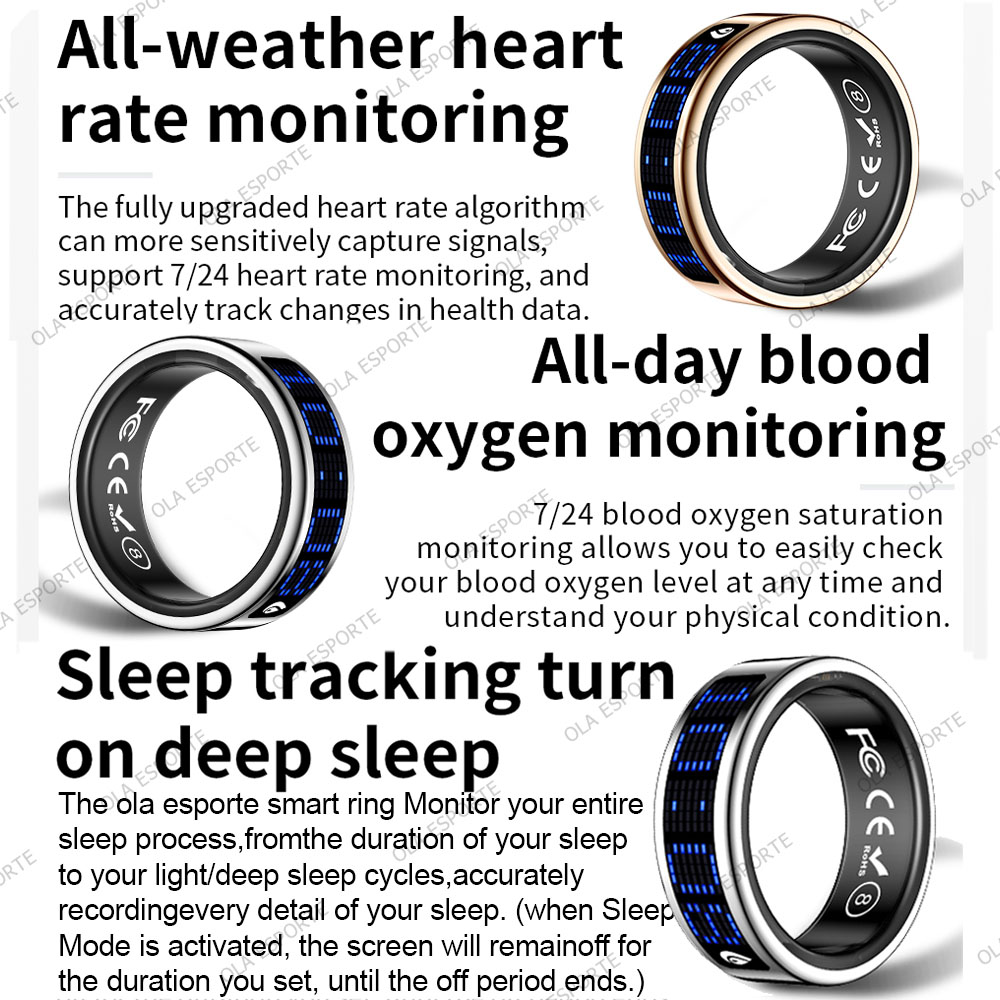 スマートリング ディスプレイ画面 タッチ式着信通知 タスビー - Smart Ring Health Tracker Blood Oxygen のレビューと価格