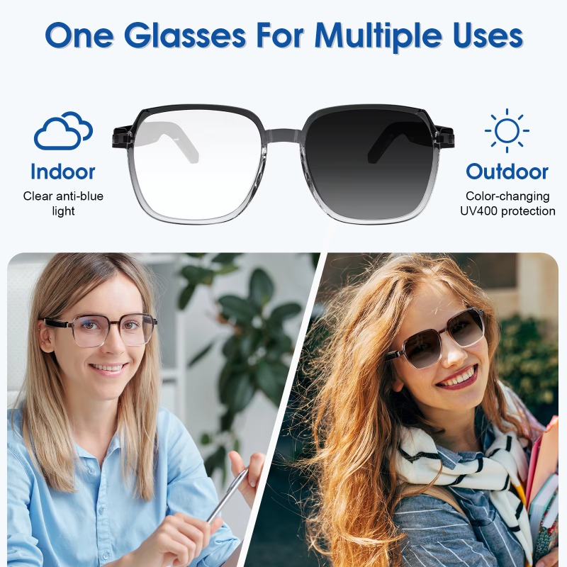M10C スマートBluetoothグラス、調光レンズ搭載サ - Photochromic Smart Sunglasses Audio のレビューと価格