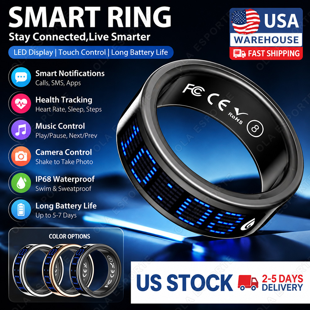 2026年最新版 カリッジ通知機能付きスマートリング 心拍数 - Smart Ring Health Tracker Blood Oxygen のレビューと価格