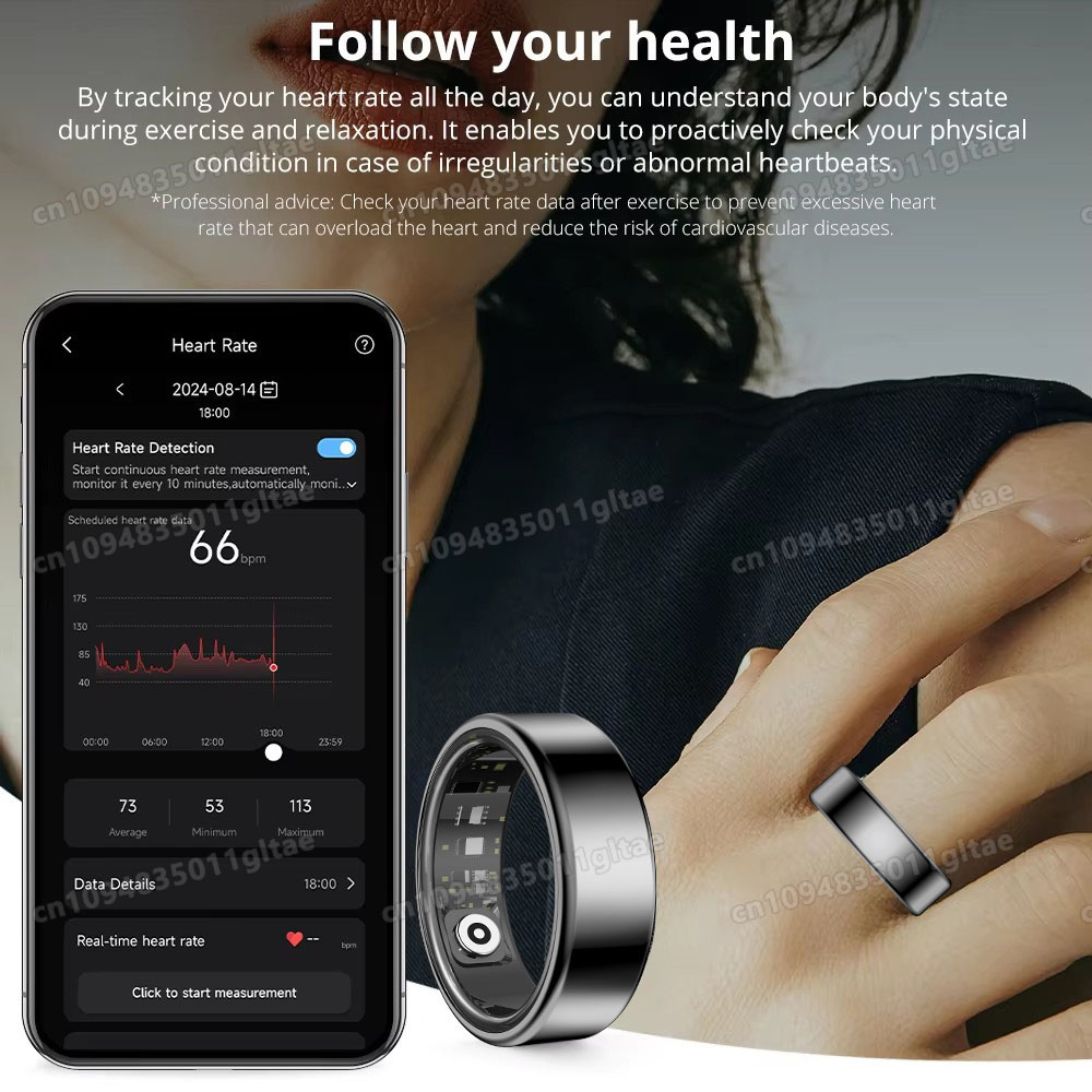 R10スマートリング 充電ケース付き 男女兼用 血圧 健康  - Smart Ring Health Tracker Blood Oxygen のレビューと価格