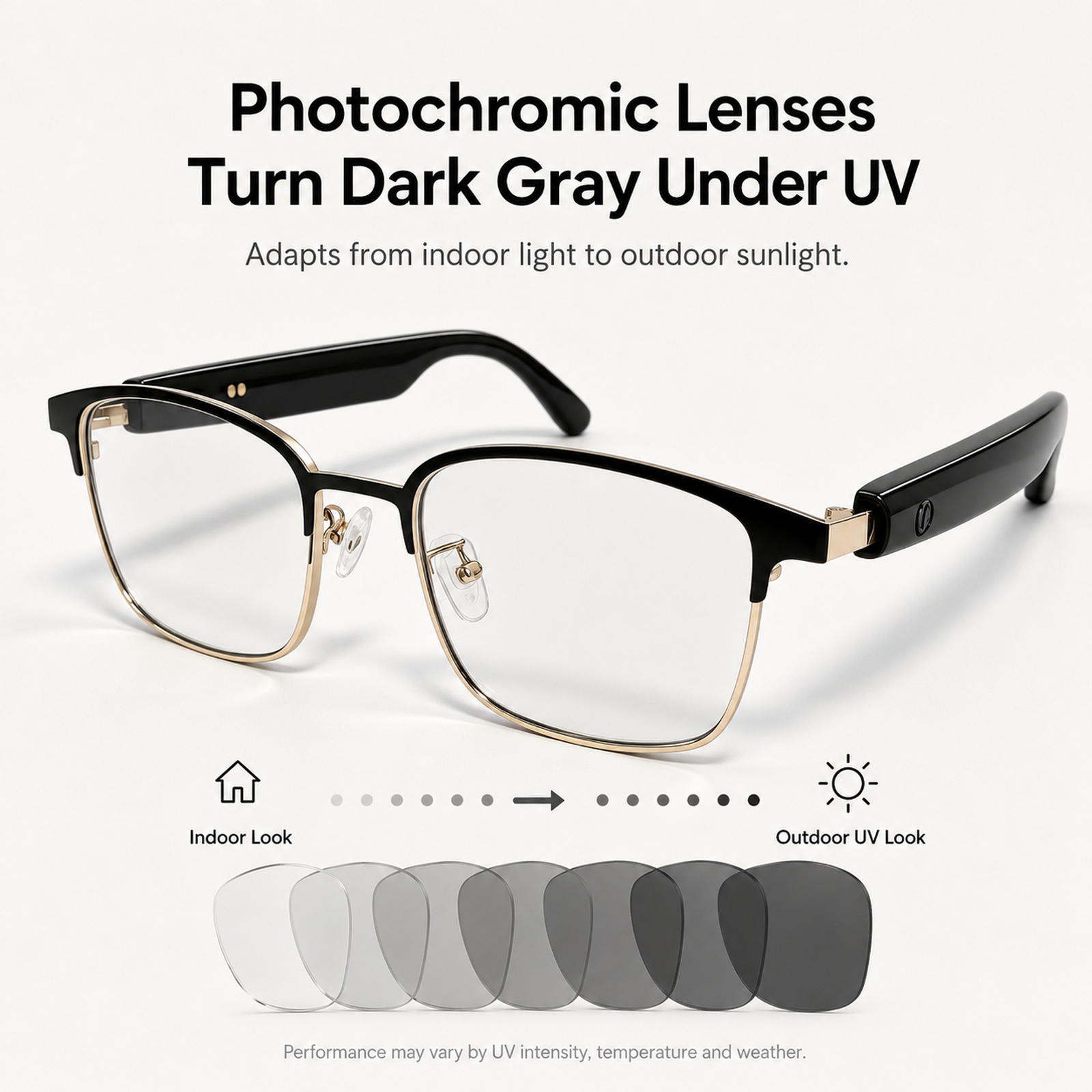 運転やサイクリング用のBluetoothメガネ、オープンイヤ - Photochromic Smart Sunglasses Audio のレビューと価格