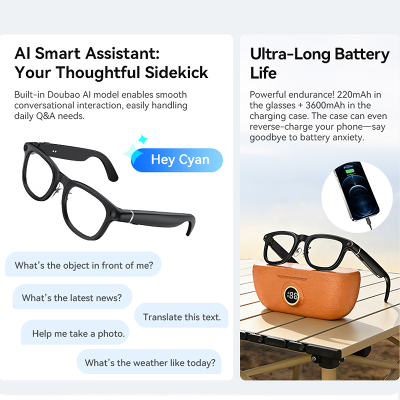 2026年新型 3600mAh大容量バッテリー搭載スマートグ - Smart Glasses Camera Video Recording 1080P のレビューと価格