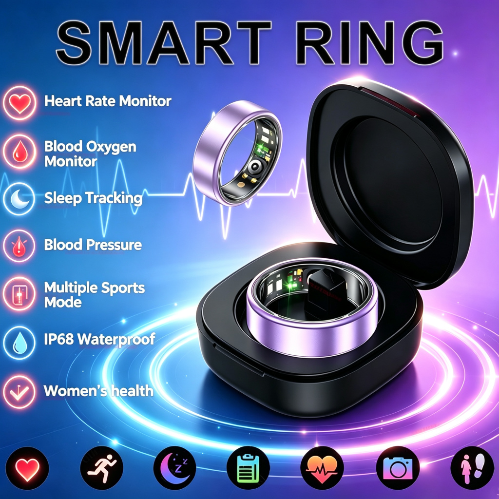 2026 スマートリング 血圧 心拍数 睡眠モニタリング ス - Smart Ring Health Tracker Blood Oxygen のレビューと価格