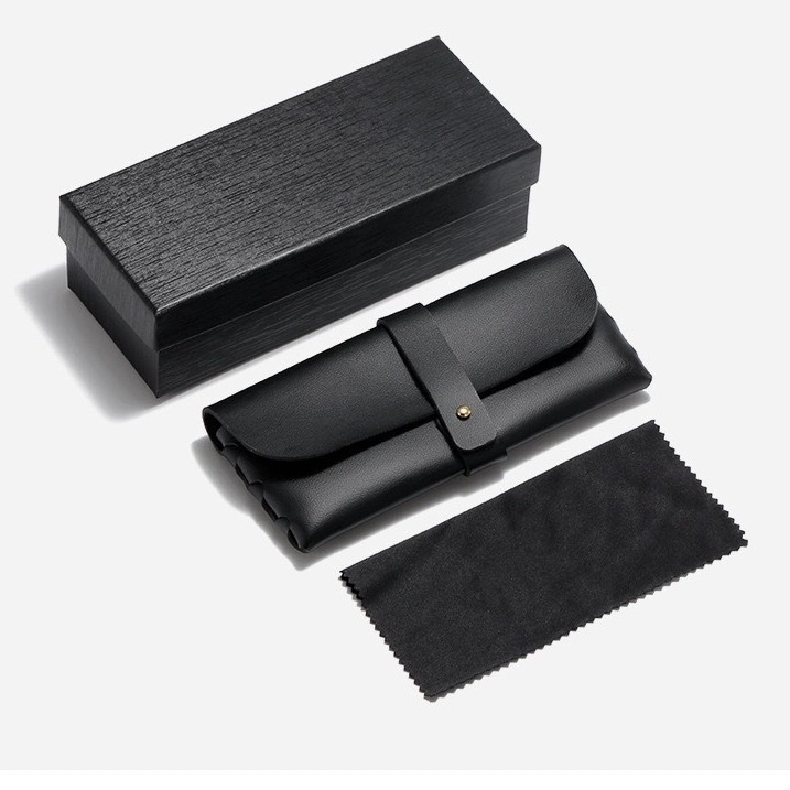 高級サングラス用パッケージキット：PU製スナップボタン付きケ - Eyewear Cleaning Cloth Microfiber Kit のレビューと価格