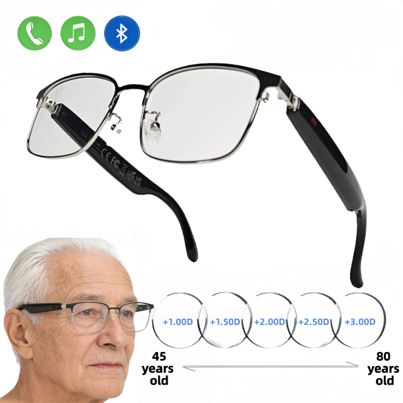 Bluetoothオーディオ機能付きスマートリーディンググラ - Blue Light Blocking Smart Audio Glasses のレビューと価格