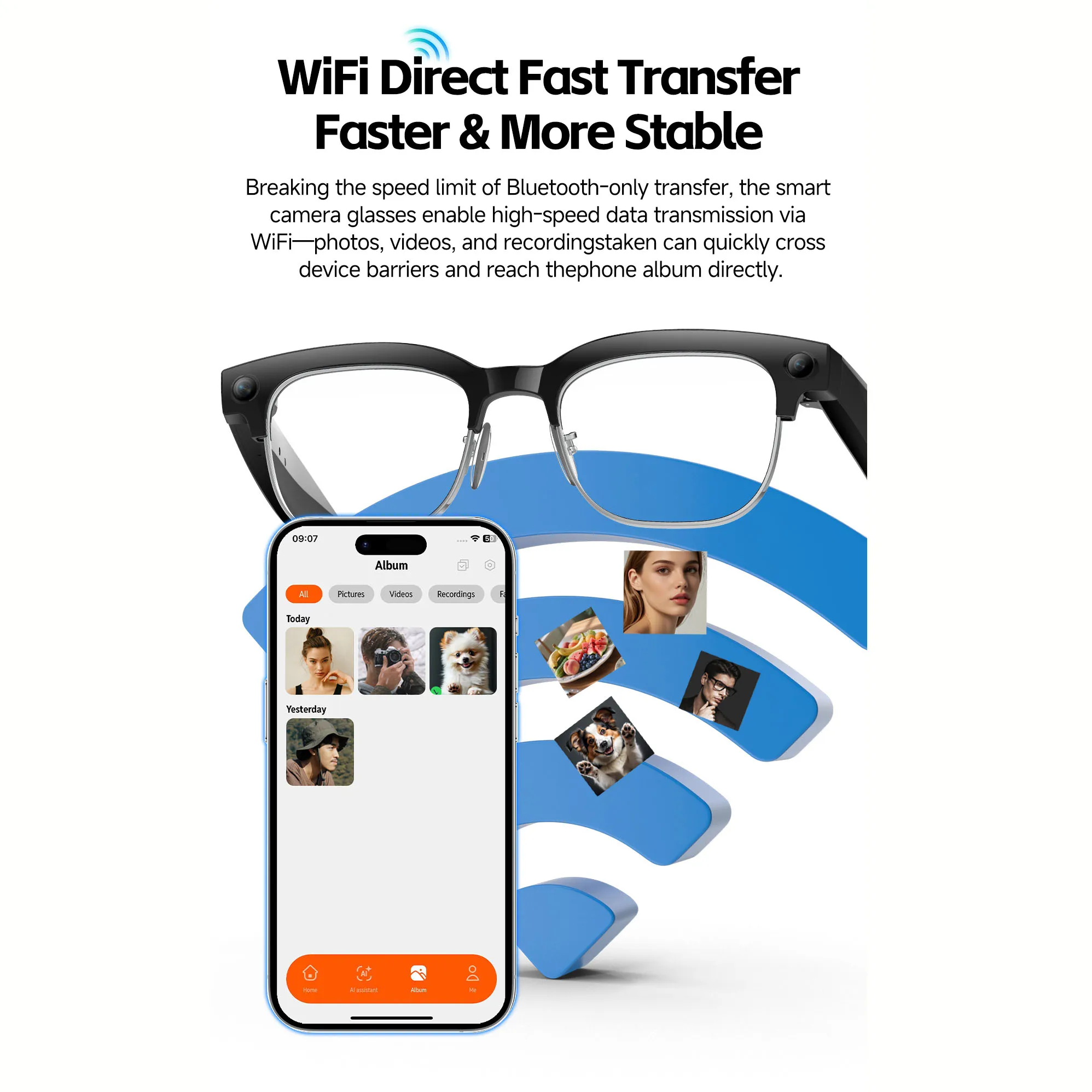 AIスマートグラス：音声起動、Hey Lens、物体認識、タ - Smart Audio Glasses Touch Control のレビューと価格