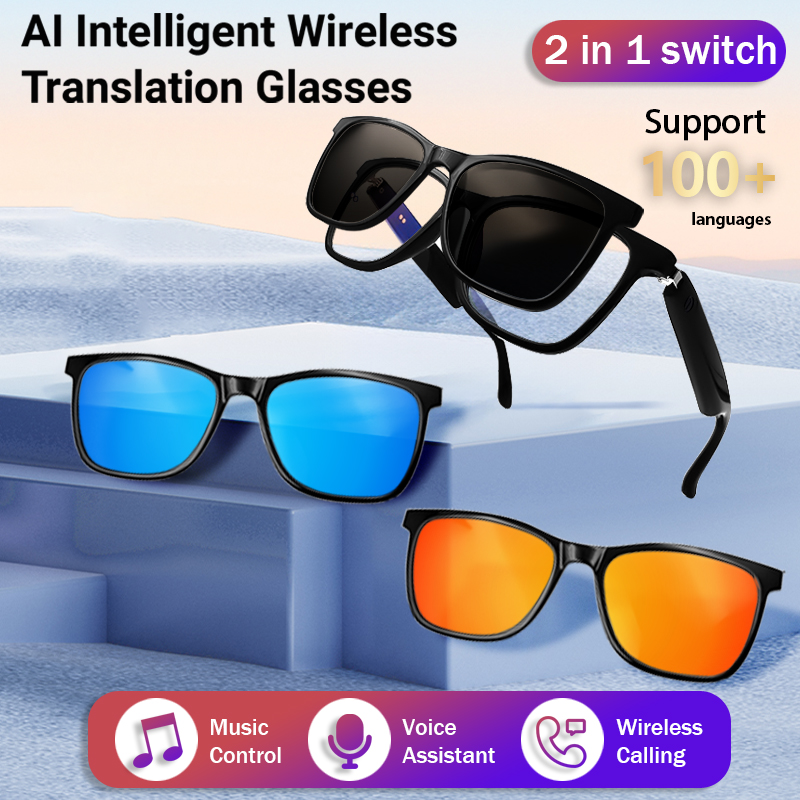 タッチ操作が可能なスマートオーディオグラス、ハンズフリー通話 - Smart Audio Glasses Touch Control のレビューと価格