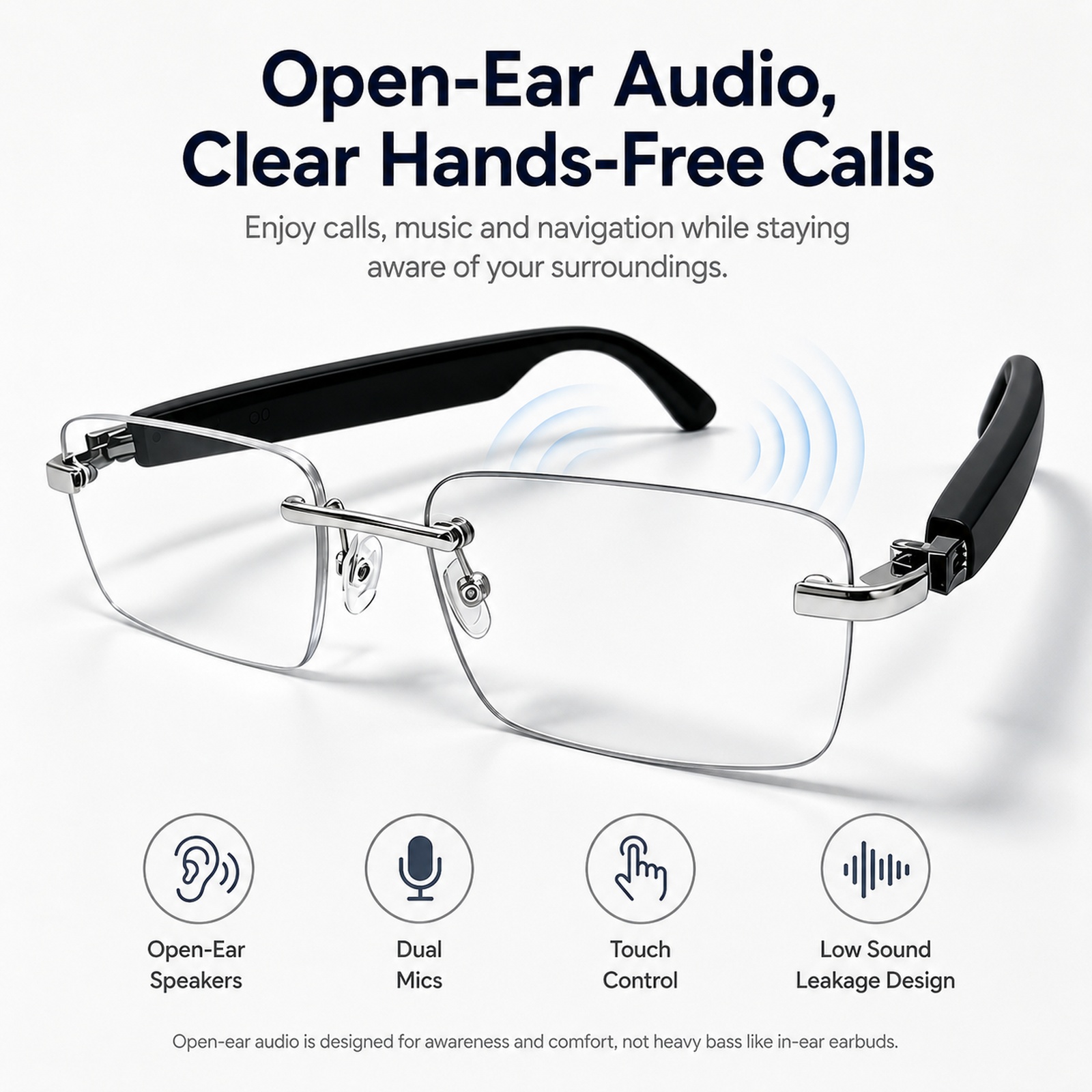 Bluetoothスマートサングラス、調光スマートグラス、通 - Smart Sunglasses Open Ear Music Calls のレビューと価格