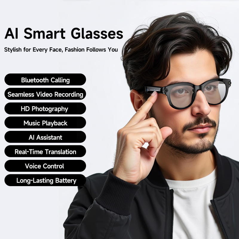 スマートグラス 800W ピクセルカメラ Bluetooth - Smart Glasses Camera Video Recording 1080P のレビューと価格
