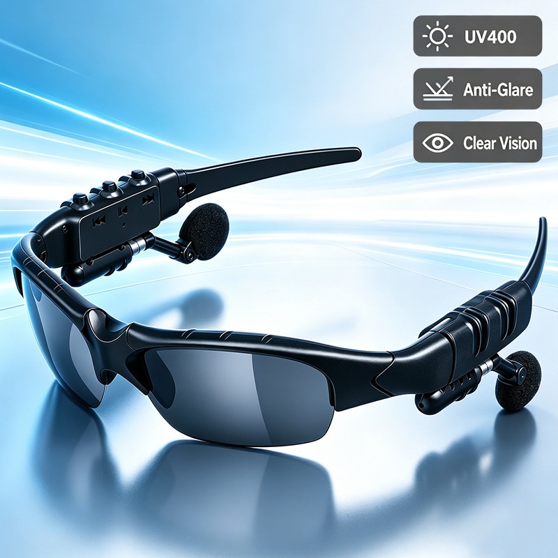 Bluetooth オーディオサングラス オープンイヤー デ - Smart Audio Glasses Bluetooth Polarized のレビューと価格