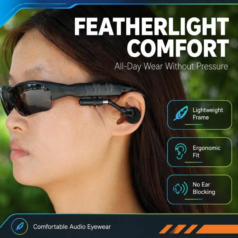 Bluetooth オーディオサングラス オープンイヤー デ - Smart Audio Glasses Bluetooth Polarized のレビューと価格