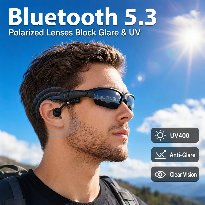 Bluetooth オーディオサングラス オープンイヤー デ - Smart Audio Glasses Bluetooth Polarized のレビューと価格