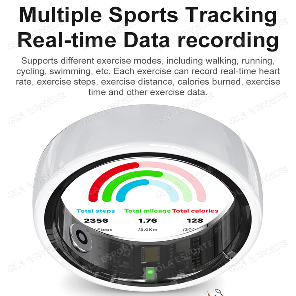 2026年型 新しいセラミック製スマートリング。24時間心拍 - Smart Ring Health Tracker Blood Oxygen のレビューと価格