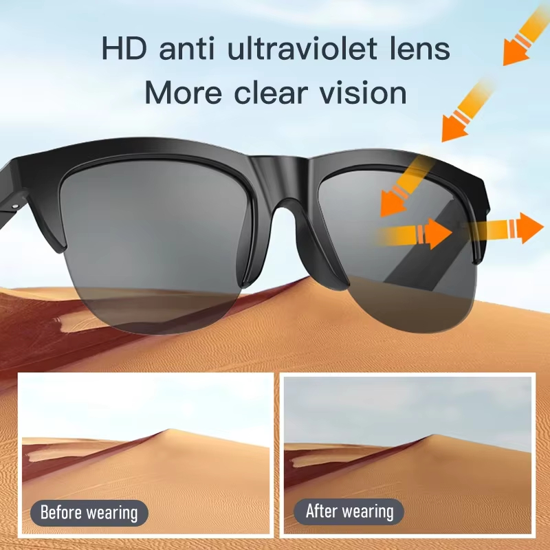タッチコントロール機能付きサングラス、ワイヤレス、アウトドア - Smart Audio Glasses Touch Control のレビューと価格