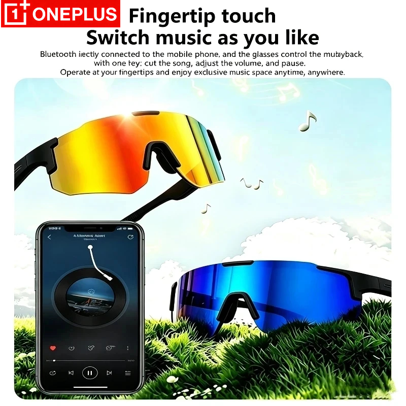 OnePlus D17 スマートサイクリンググラス。Blue - Smart Sunglasses Open Ear Music Calls のレビューと価格
