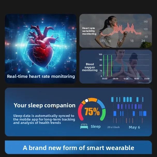 カラフルなアワビの貝殻スマートリングフィットネストラッカー心 - Smart Ring Health Tracker Blood Oxygen のレビューと価格