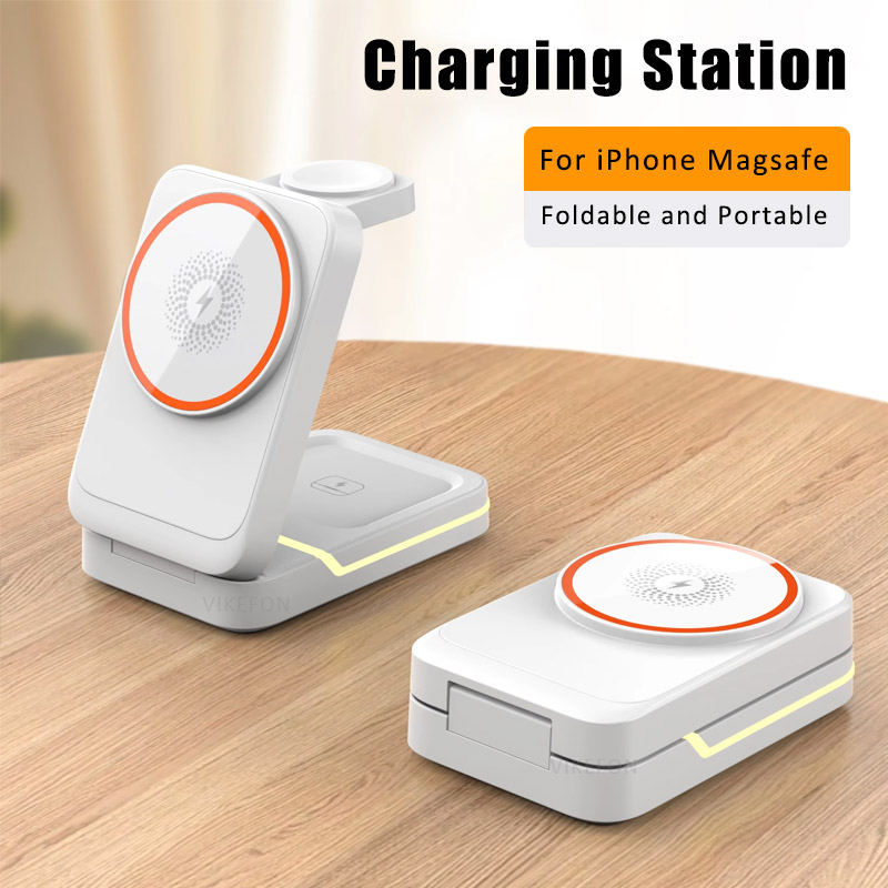 3 in 1 磁気折りたたみ式トラベル高速ワイヤレス充電スタ - Smart Glasses Magnetic Charging Cable のレビューと価格