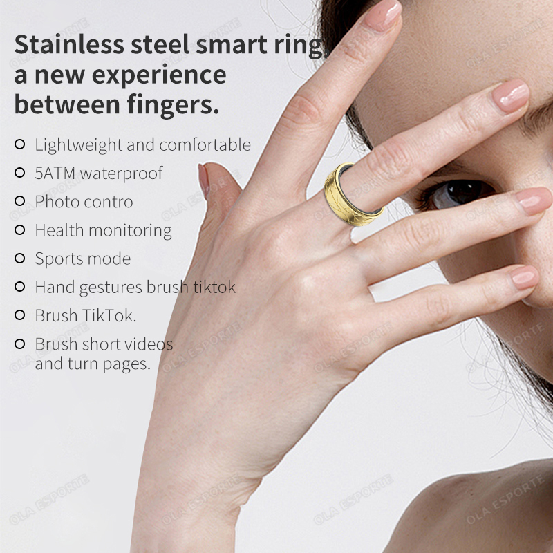 ステンレス製スマートリング 防水 24時間健康モニタリング  - Smart Ring Health Tracker Blood Oxygen のレビューと価格