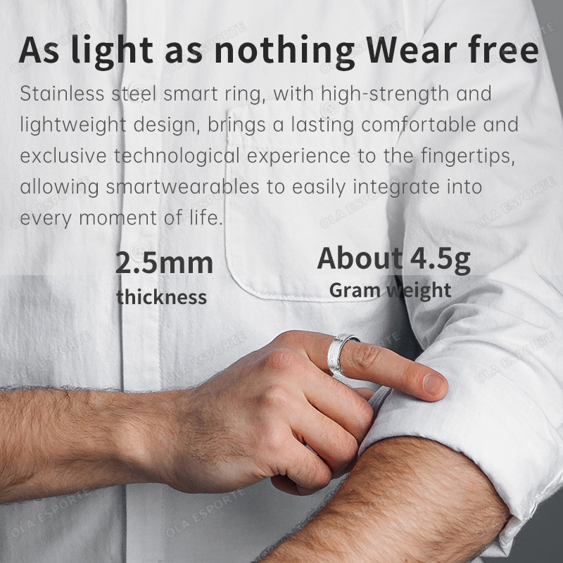 ステンレス製スマートリング 防水 24時間健康モニタリング  - Smart Ring Health Tracker Blood Oxygen のレビューと価格
