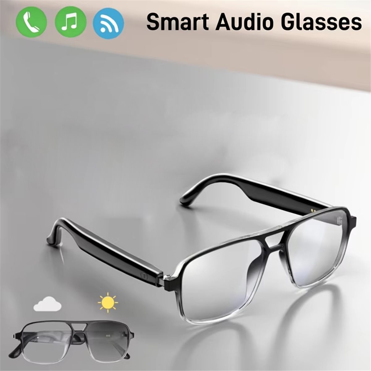 ワイヤレスオーディオ機能付きスマートグラス、ブルーライトカッ - Photochromic Smart Sunglasses Audio のレビューと価格