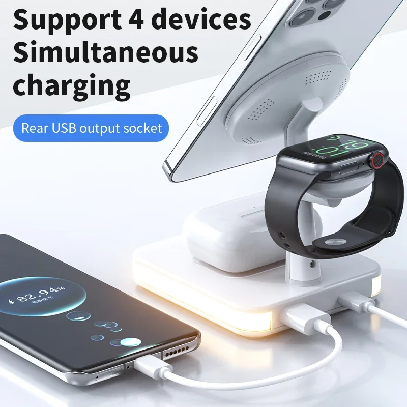 3 in 1 ワイヤレス磁気急速充電スタンド iPhone  - Smart Glasses Magnetic Charging Cable のレビューと価格