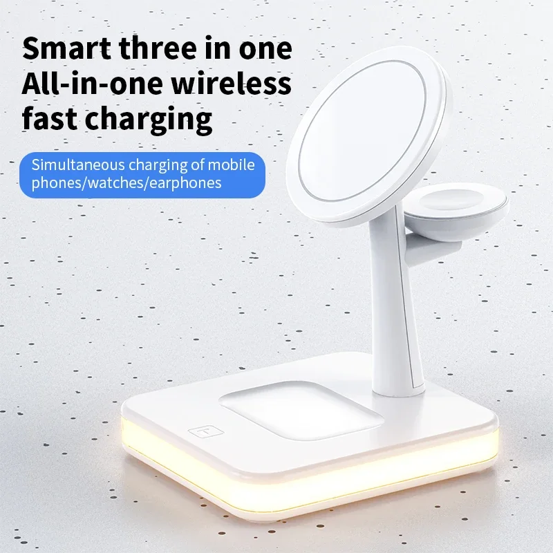 3 in 1 ワイヤレス磁気急速充電スタンド iPhone  - Smart Glasses Magnetic Charging Cable のレビューと価格
