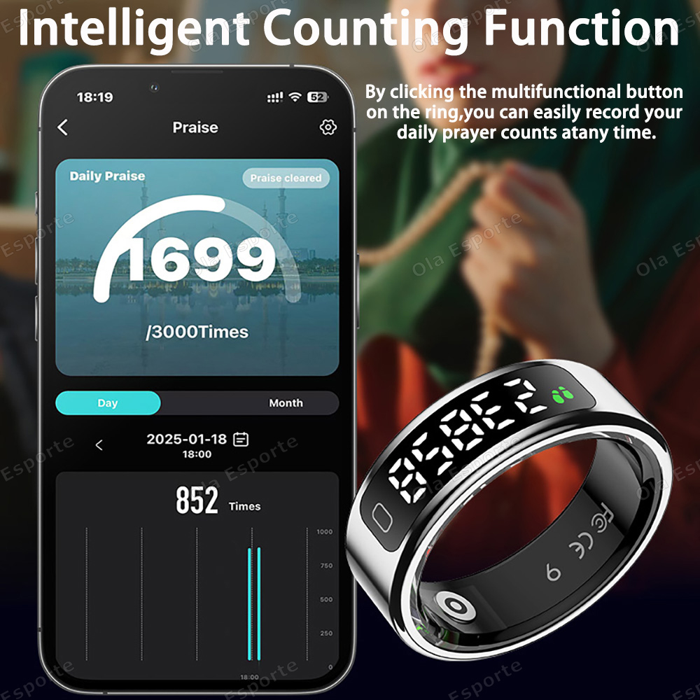 新型スマートリング充電ケース、心拍数・血圧モニター、男女兼用 - Smart Ring Health Tracker Blood Oxygen のレビューと価格