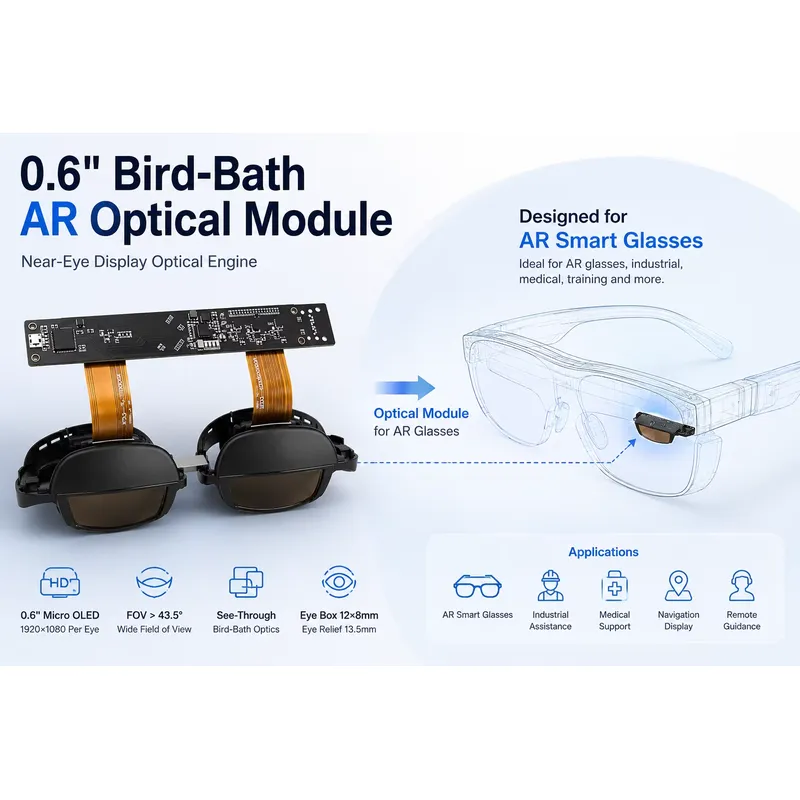 TDO SeeYA 0.6インチ マイクロOLEDバードバス - Ar Smart Glasses Display Micro Oled のレビューと価格