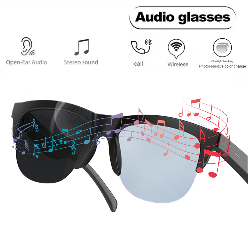 スマートBluetooth V5.3新型サングラスメガネヘッ - Blue Light Blocking Smart Audio Glasses のレビューと価格