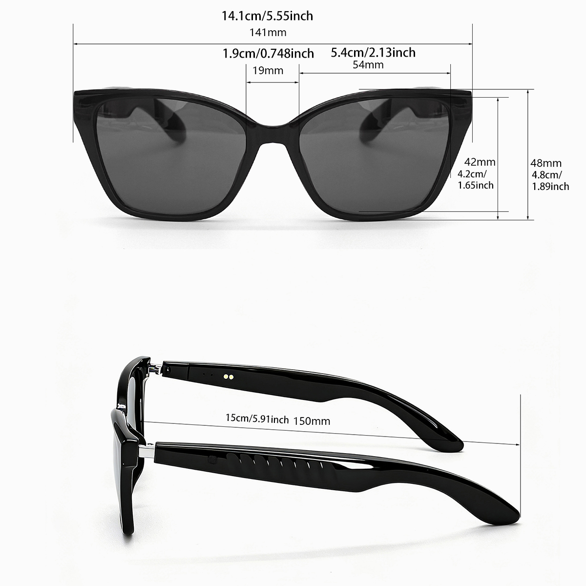 デュアルタッチコントロール、音声再生機能搭載のスマート翻訳メ - Smart Audio Glasses Touch Control のレビューと価格